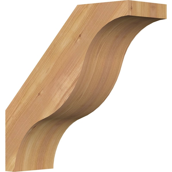Ekena Millwork 5 1/2"W x 16"D x 16"H Funston Smooth Knee Brace, Western Red Cedar BRC06X16X16FST00SWR - main